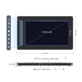 XP-Pen Artist 12 2nd Generation Grafik Ekran Tablet Siyah-Açık Ambalaj - Thumbnail