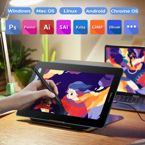 XP-Pen Artist 13 2nd Generation Grafik Ekran Tablet Mavi- Açık Ambaj