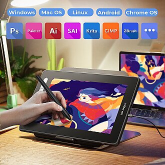 XP-Pen Artist 13 2nd Generation Grafik Ekran Tablet Siyah-Açık Ambalaj Kullanılmış - 8