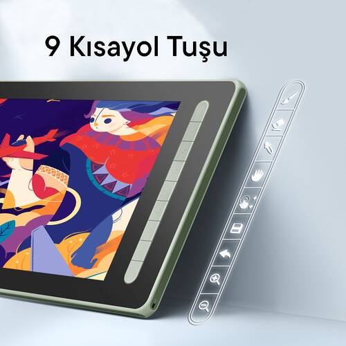 XP-Pen Artist 13 2nd Generation Grafik Ekran Tablet Yeşil