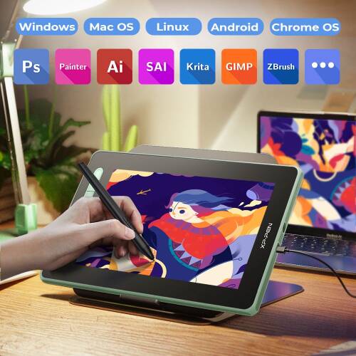 XP-Pen Artist 13 2nd Generation Grafik Ekran Tablet Yeşil - 9