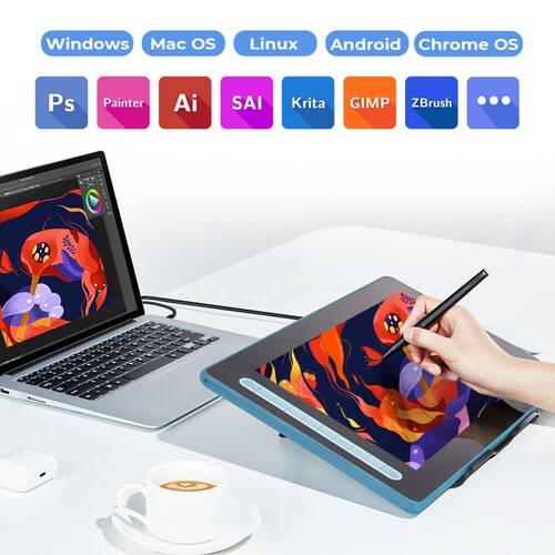 XP-Pen Artist 16 2nd Generation Grafik Ekran Tablet Mavi--AÇIK AMBALAJ