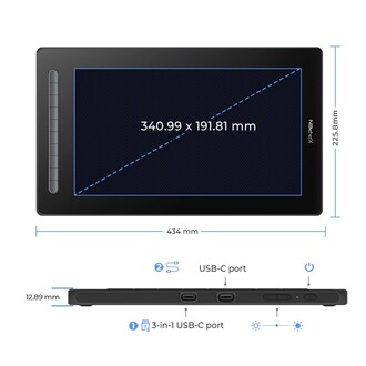XP-Pen Artist 16 2nd Generation Grafik Ekran Tablet Siyah - Thumbnail