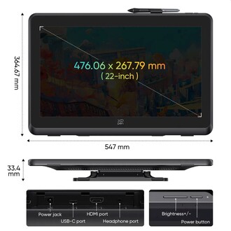 XP-Pen Artist 22 Plus Grafik Ekran Tablet Drawing Display - Thumbnail