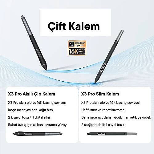 XP-Pen Artist 24 Pro Gen 2 Grafik Ekran Tablet 165Hz Lamine Ekran 16k Basınç Dual X3 Styli Açık Ambalaj - 4