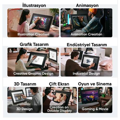 XP-Pen Artist 24 Pro Gen 2 Grafik Ekran Tablet 165Hz Lamine Ekran 16k Basınç Dual X3 Styli - 2