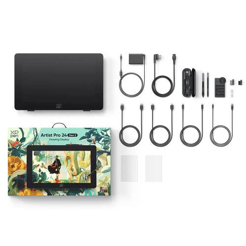 XP-Pen Artist 24 Pro Gen 2 Grafik Ekran Tablet 165Hz Lamine Ekran 16k Basınç Dual X3 Styli - 8