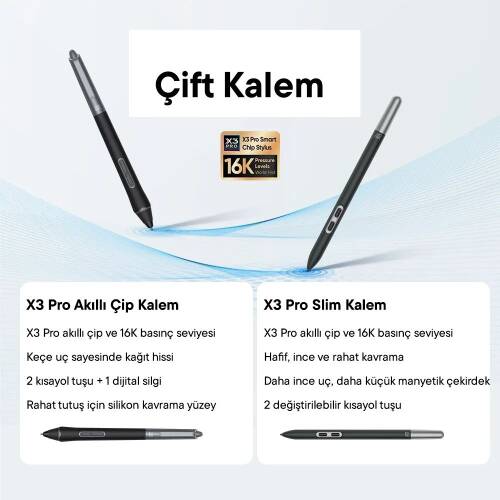 XP-Pen Artist 24 Pro Gen 2 Grafik Ekran Tablet 4K Ultravision 16k Basınç Dual X3 Styli - 4