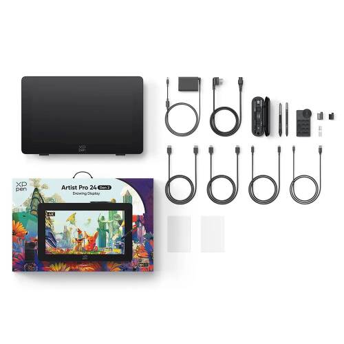 XP-Pen Artist 24 Pro Gen 2 Grafik Ekran Tablet 4K Ultravision 16k Basınç Dual X3 Styli - 8