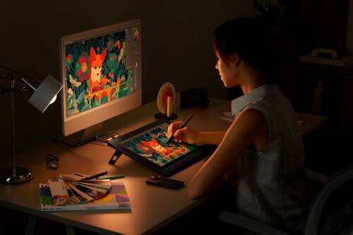 XP-Pen Artist Ultra 16 4K OLED Android Uyumlu 15,6" Dokunmatik Grafik Ekran Çizim Tableti + Çift 16K Kalem + K05 Kumanda - 7