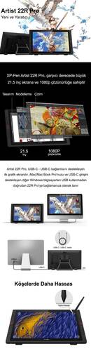 XP-Pen Artist22R Pro Grafik Ekran Tablet AÇIK AMBALAJ