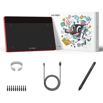 XP-Pen Deco Fun S Grafik Tablet Kırmızı - Thumbnail