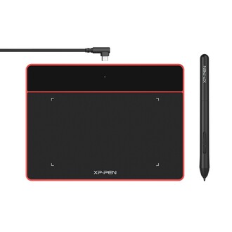 XP-Pen Deco Fun XS Grafik Tablet Kırmızı - Thumbnail