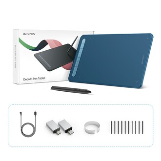 XP-Pen Deco M Grafik Tablet Mavi - Thumbnail