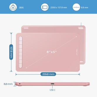 XP-Pen Deco M Grafik Tablet Pembe - Thumbnail
