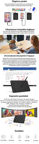 XP-Pen Deco Mini4 Grafik Tablet Android Windows iOS-AÇIK AMBALAJ