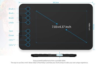 XP-Pen Deco Mini7 Grafik Tablet Android Windows iOS-AÇIK AMBALAJ - Thumbnail