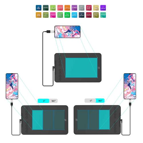 XP-Pen Deco Mini7 V2 Grafik Tablet 16K Android Windows - 7