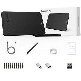 XP-Pen Deco Mini7W Bluetooth Kablosuz Grafik Tablet - Thumbnail