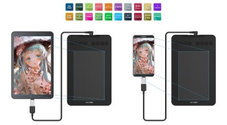 XP-Pen Deco Mini7W Bluetooth Kablosuz Grafik Tablet - 7