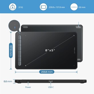 XP-Pen Deco MW Bluetooth Kablosuz Grafik Tablet Siyah-Açık Ambalaj - Thumbnail