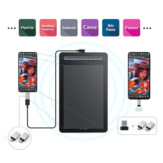 XP-Pen Deco MW Bluetooth Kablosuz Grafik Tablet Siyah-Açık Ambalaj - Thumbnail