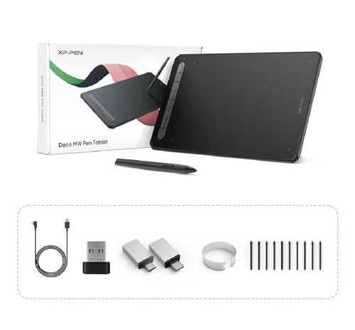 XP-Pen Deco MW Bluetooth Kablosuz Grafik Tablet Siyah-Açık Ambalaj