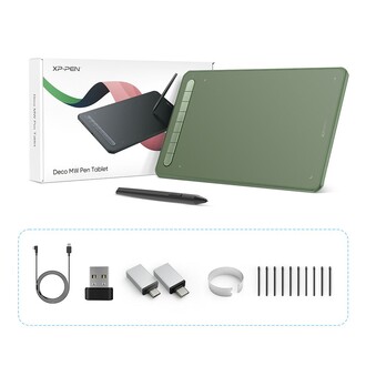 XP-Pen Deco MW Bluetooth Kablosuz Grafik Tablet Yeşil - Thumbnail