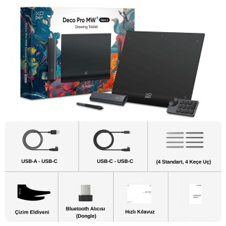 XP-Pen Deco Pro MW 2nd Generation Bluetooth Kablosuz Grafik Tablet Medium - 8