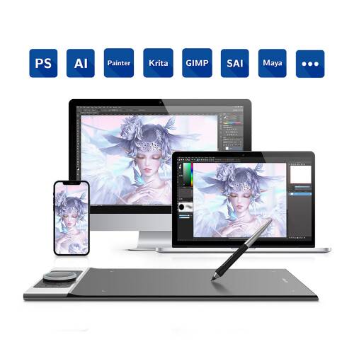 XP-Pen Deco Pro MW Bluetooth Kablosuz Grafik Tablet Medium - 6