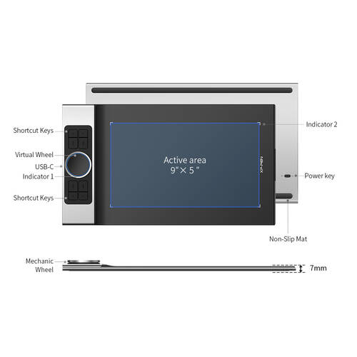 XP-Pen Deco Pro SW Bluetooth Kablosuz Grafik Tablet Small