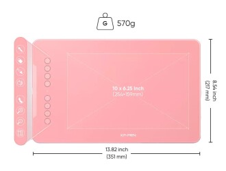 XP-Pen DECO01 V3 Grafik Tablet 16K 8 Kısayol Pembe - 2