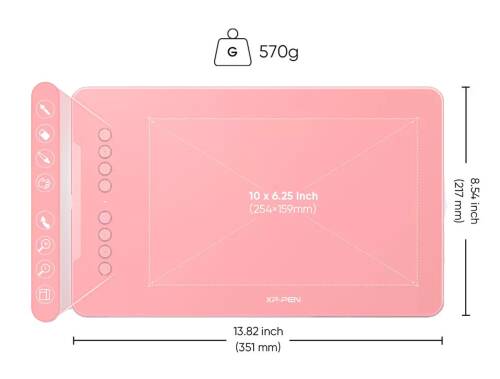 XP-Pen DECO01 V3 Grafik Tablet 16K 8 Kısayol Pembe - 2