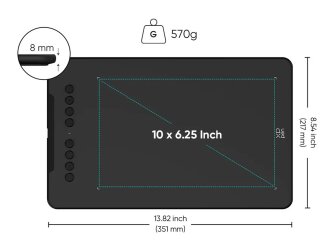 XP-Pen DECO01 V3 Grafik Tablet 16K 8 Kısayol Siyah-Açık Ambalaj - 2