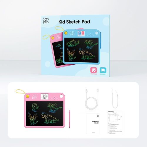 XP-Pen Doodle Çizim ve İngilizce Öğreten Tablet Pembe Learning Board - 8