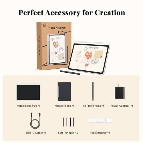 XP-Pen Magic Note Pad 3'ü 1 arada X3 Pro 16K X-Paper Gerçek Kağıt Deneyimi