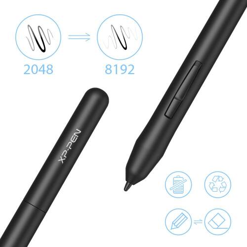 XP-Pen P01 Pilsiz Grafik Tablet Kalemi Deco Fun serisi, Star 03, Star 06, Star G430, Star G430S, Star G640 - 2