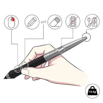 XP-Pen PA1 Pilsiz Stylus Grafik Tablet Kalemi - Deco Pro S/M Uyumlu - Thumbnail
