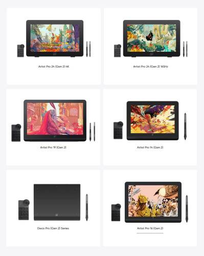 XP-Pen X3 Pro Slim Stylus Grafik Tablet Kalem - Artist Pro 14 Gen2/Pro16/Pro 19 Gen2, Deco Pro Gen2 Uyumlu - 10